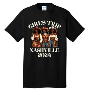 Nashville Girl Trip 2024 African Melanin Cowgirl Tall T-Shirt