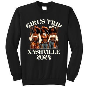 Nashville Girl Trip 2024 African Melanin Cowgirl Tall Sweatshirt