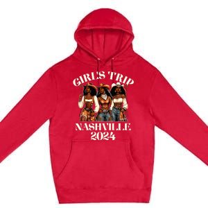 Nashville Girl Trip 2024 African Melanin Cowgirl Premium Pullover Hoodie