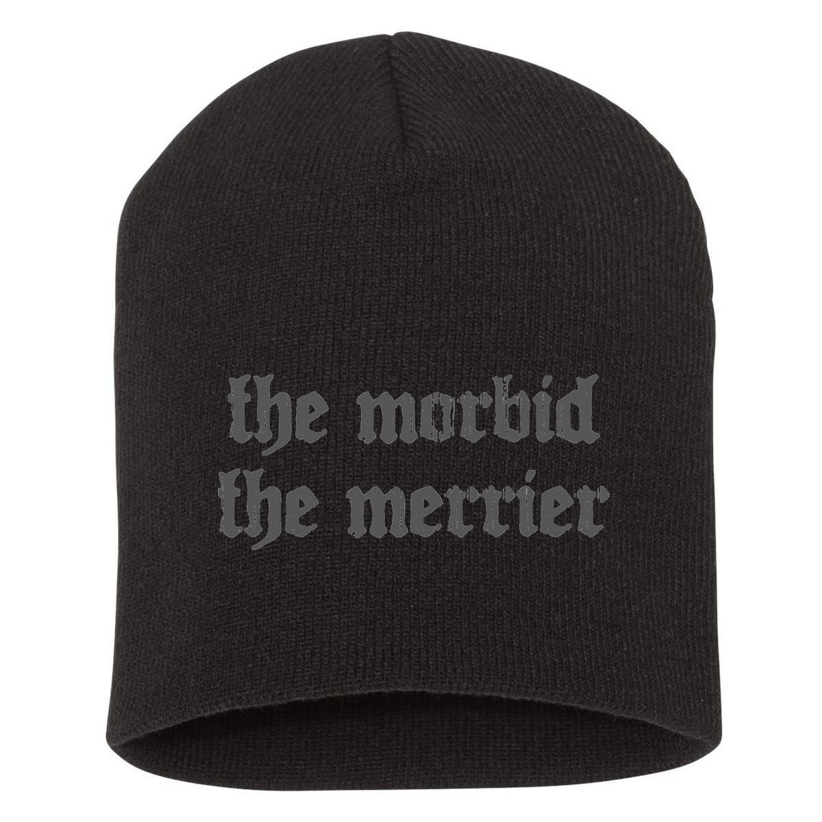 Nu Goth The Morbid The Merrier Dark Gothic Emo Horror Short Acrylic Beanie