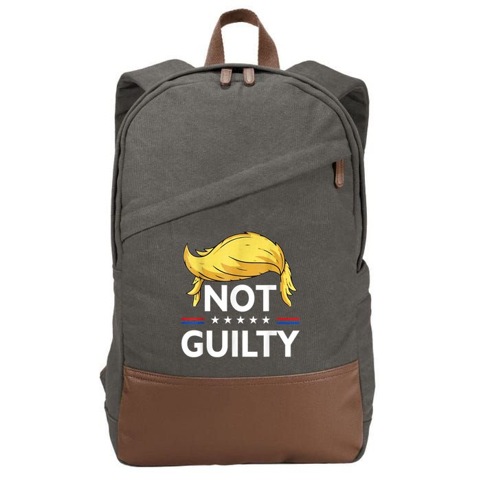 Not Guilty Trump Wear This Tee To Your Favorite Trial Cotton Canvas Backpack
