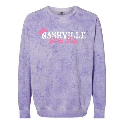 Nashville Girls Trip Colorblast Crewneck Sweatshirt