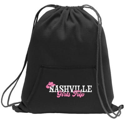 Nashville Girls Trip Sweatshirt Cinch Pack Bag