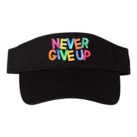 Never Give Up Motivational Colorful Quote Visor