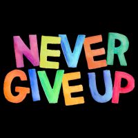 Never Give Up Motivational Colorful Quote Visor