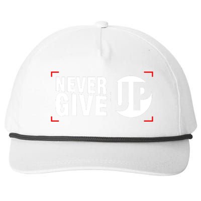 Never Give Up Snapback Five-Panel Rope Hat