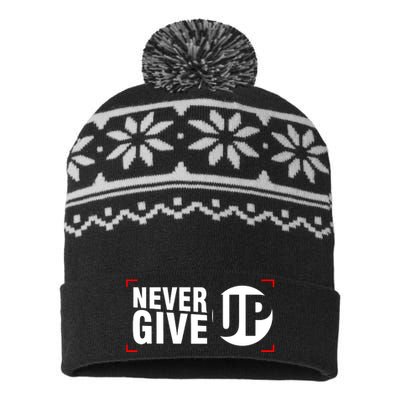 Never Give Up USA-Made Snowflake Beanie