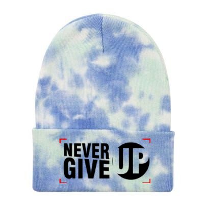 Never Give Up Tie Dye 12in Knit Beanie