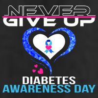 Never Give Up Diabetes Awareness Day Adult Drive Performance Visor