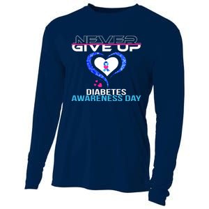 Never Give Up Diabetes Awareness Day Cooling Performance Long Sleeve Crew