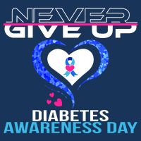 Never Give Up Diabetes Awareness Day Baby Bodysuit