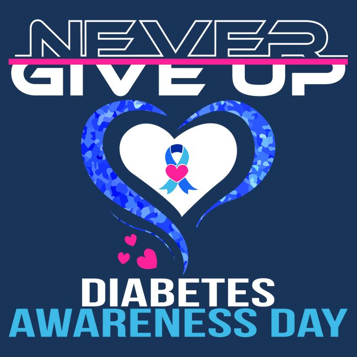 Never Give Up Diabetes Awareness Day Baby Bodysuit