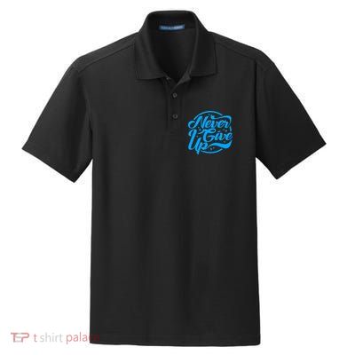 Never Give Up Dry Zone Grid Polo