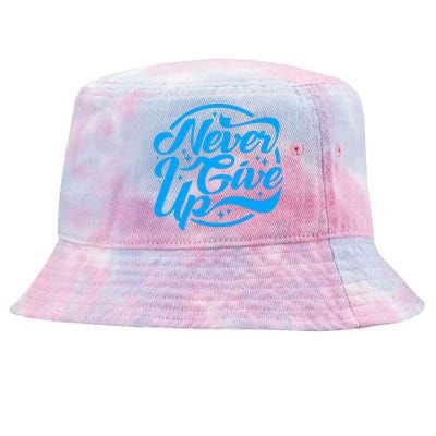 Never Give Up Tie-Dyed Bucket Hat