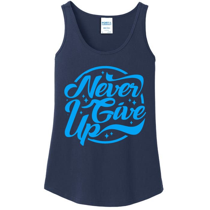 Never Give Up Ladies Essential Tank