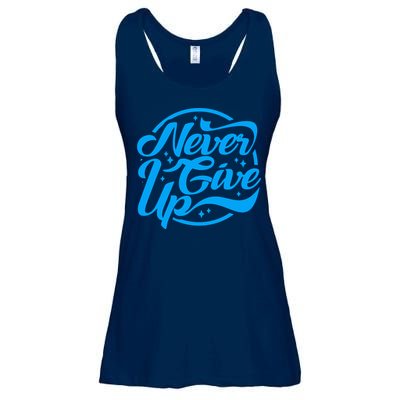Never Give Up Ladies Essential Flowy Tank