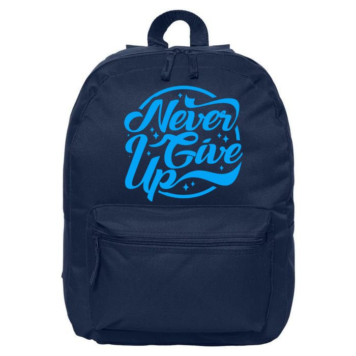 Never Give Up 16 in Basic Backpack