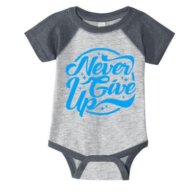 Never Give Up Infant Baby Jersey Bodysuit