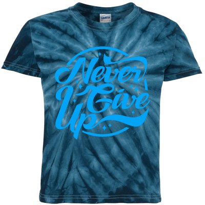 Never Give Up Kids Tie-Dye T-Shirt