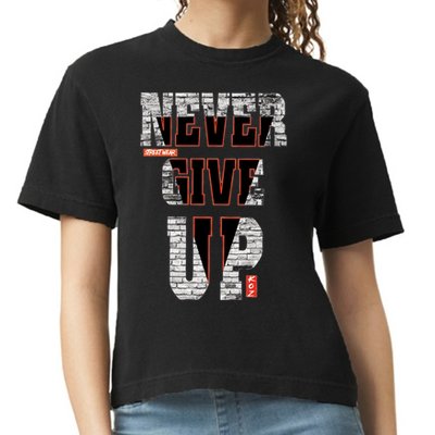 Never Give Up Stronger support inspiration trending gift idea Comfort Colors Boxy T-Shirt