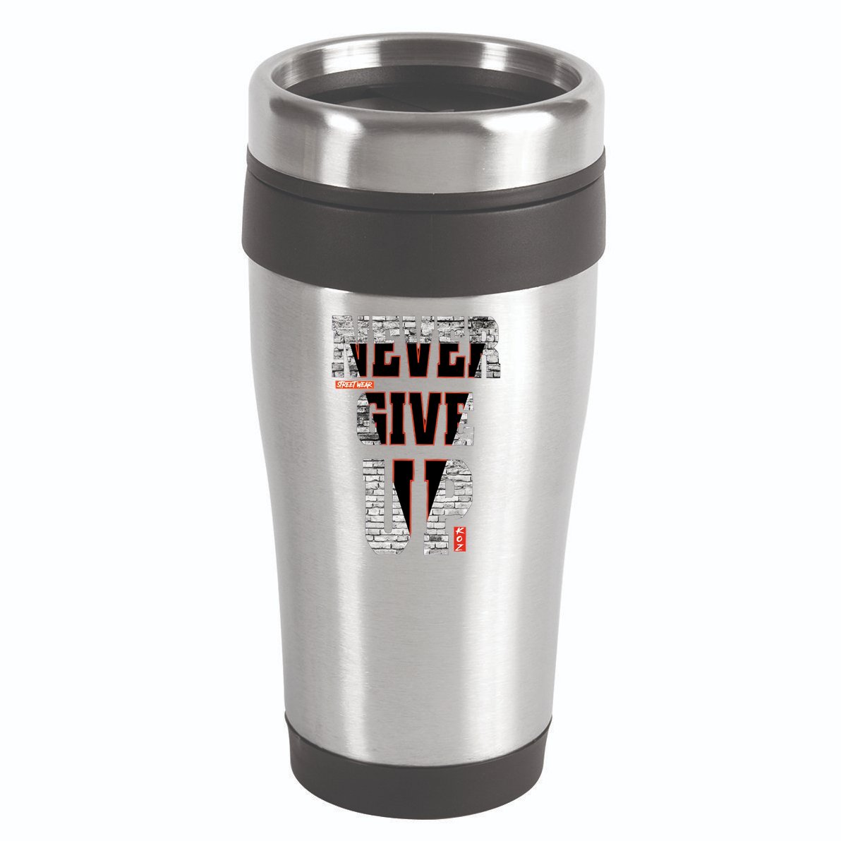 Never Give Up Stronger support inspiration trending gift idea 16oz Travel Tumbler