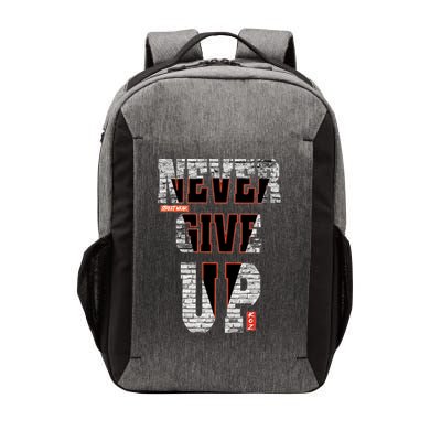 Never Give Up Stronger support inspiration trending gift idea Vector Backpack