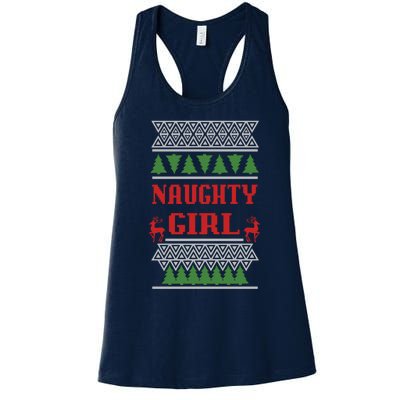 Naughty Girl Ugly Christmas Women's Racerback Tank