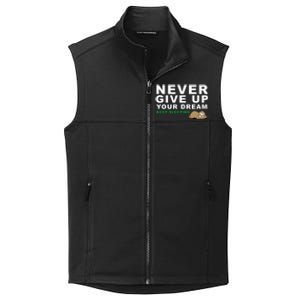 Never Give Up Your Dream Keep Sleeping Funny Sloth Collective Smooth Fleece Vest