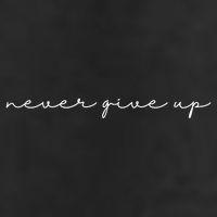 Never Give Up 7 Panel Mesh Trucker Snapback Hat