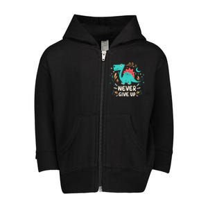 Never Give Up Toddler Zip Fleece Hoodie