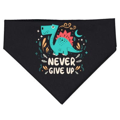 Never Give Up USA-Made Doggie Bandana