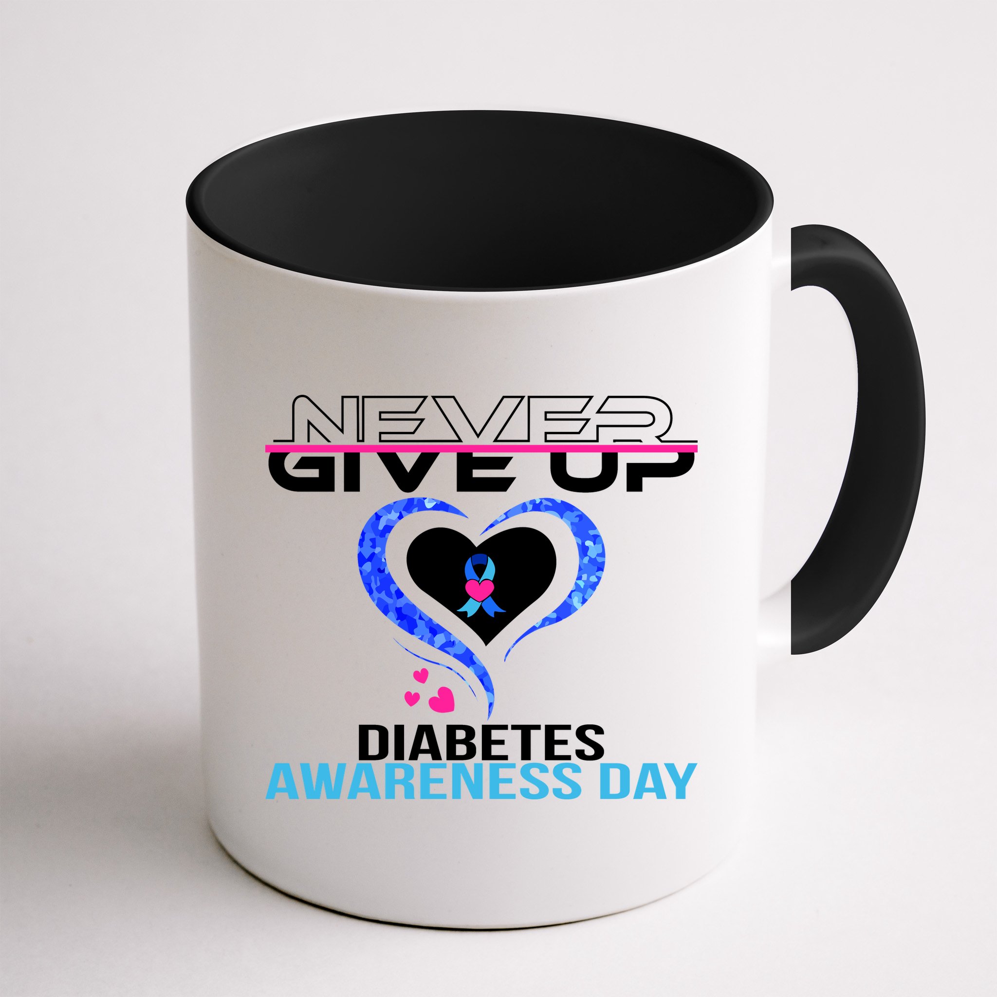 Never Give Up Diabetes Awareness Day Mug