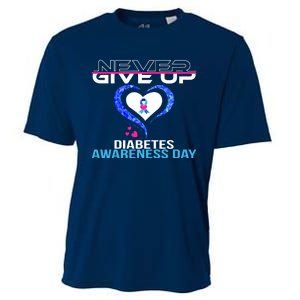 Never Give Up Diabetes Awareness Day Cooling Performance Crew T-Shirt