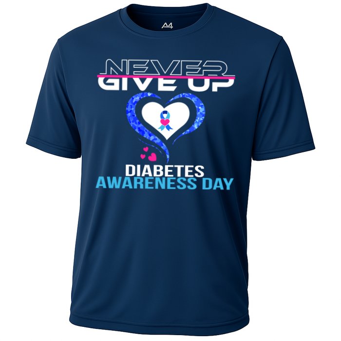 Never Give Up Diabetes Awareness Day Cooling Performance Crew T-Shirt