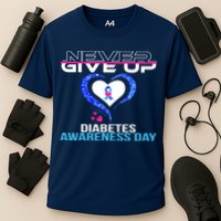 Never Give Up Diabetes Awareness Day Cooling Performance Crew T-Shirt