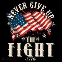 Never Give Up The Fight 1776 USA American Flag Apron