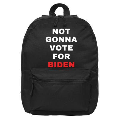 Not Gonna Vote For Biden 16 in Basic Backpack