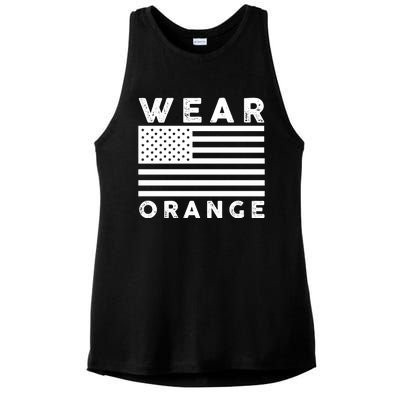 National Gun Violence Awareness Day Enough End Gun Violence Ladies PosiCharge Tri-Blend Wicking Tank