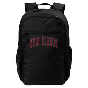 New Glarus Wisconsin Souvenir College Style Red Text Daily Commute Backpack