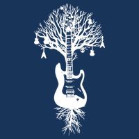 Nature Guitar White Tree Music Banksy Art 7 Panel Mesh Trucker Snapback Hat