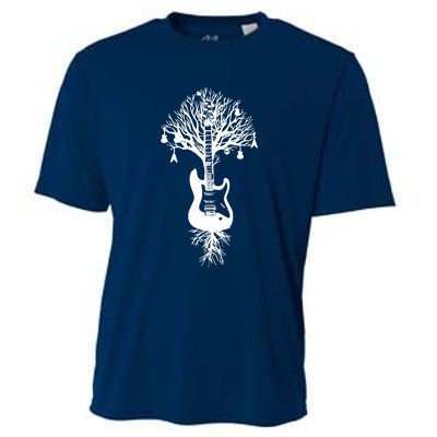 Nature Guitar White Tree Music Banksy Art Cooling Performance Crew T-Shirt