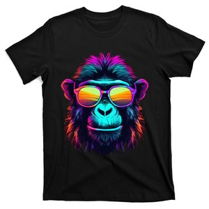 Neon Gorilla with Sunglasses. T-Shirt