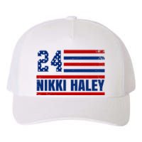 Nikki Haley 2024 American Flag Election Yupoong Adult 5-Panel Trucker Hat