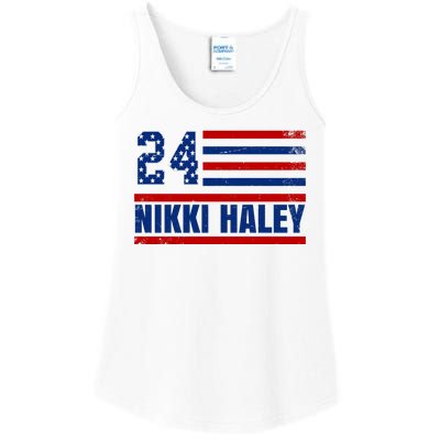 Nikki Haley 2024 American Flag Election Ladies Essential Tank