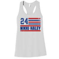 Nikki Haley 2024 American Flag Election Women's Racerback Tank