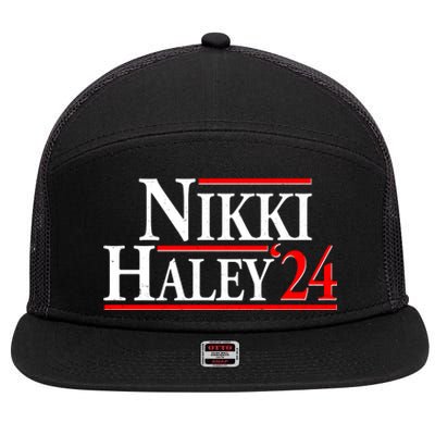 Nikki Haley 2024 For President Election 7 Panel Mesh Trucker Snapback Hat