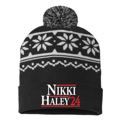 Nikki Haley 2024 For President Election USA-Made Snowflake Beanie