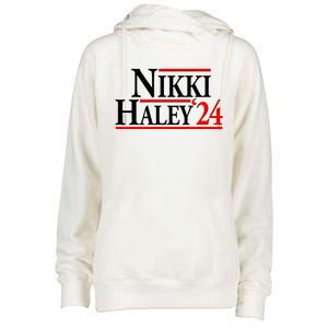 Nikki Haley 2024 For President Election Womens Funnel Neck Pullover Hood