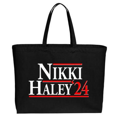 Nikki Haley 2024 For President Election Cotton Canvas Jumbo Tote