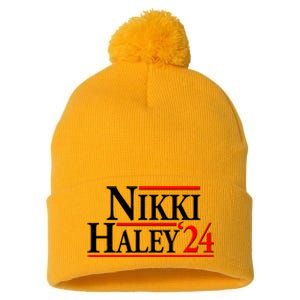 Nikki Haley 2024 For President Election Pom Pom 12in Knit Beanie